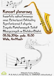 Plakat dotyczący koncertu plenerowego